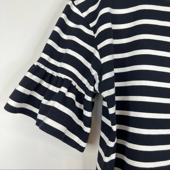 J. Crew Black and White Striped Midi Dress - Picture 6 of 11